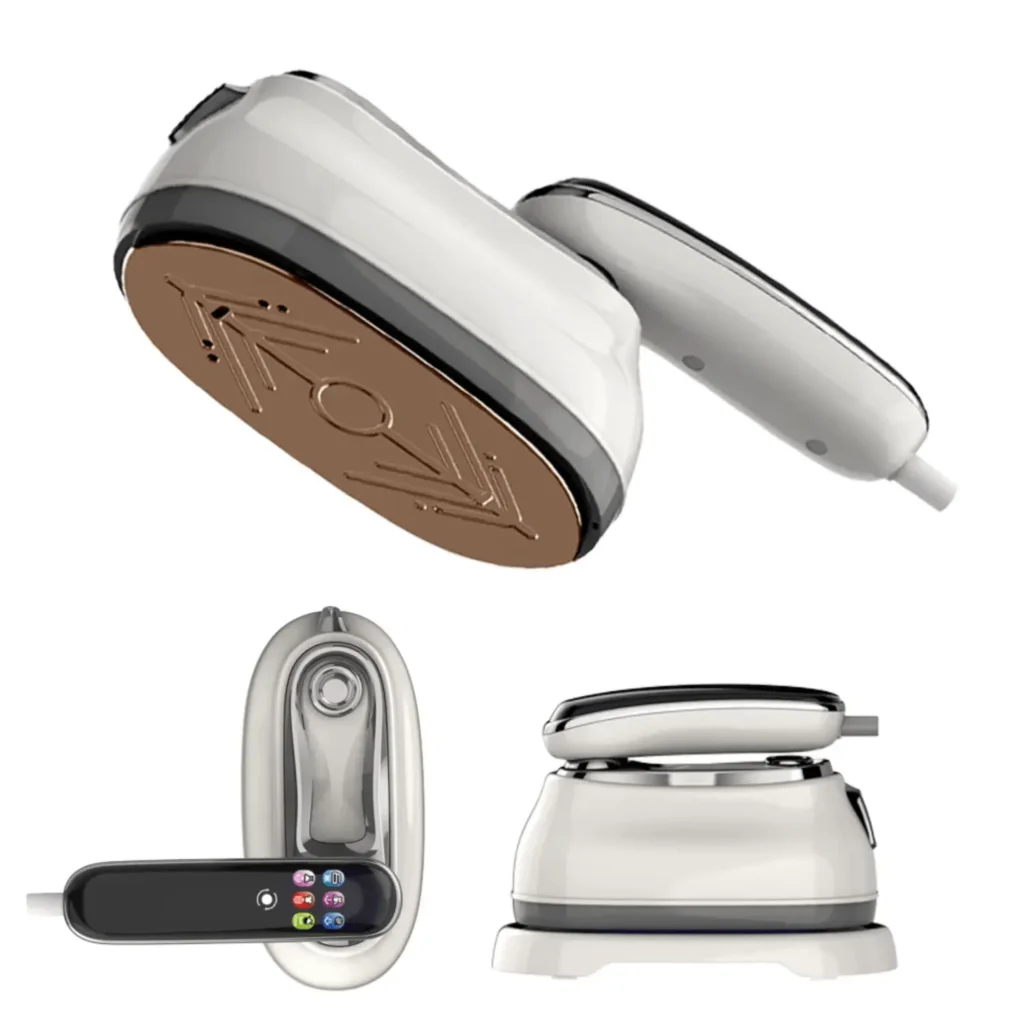 2-in-1 1200W portable steam iron and garment steamer with ceramic soleplate