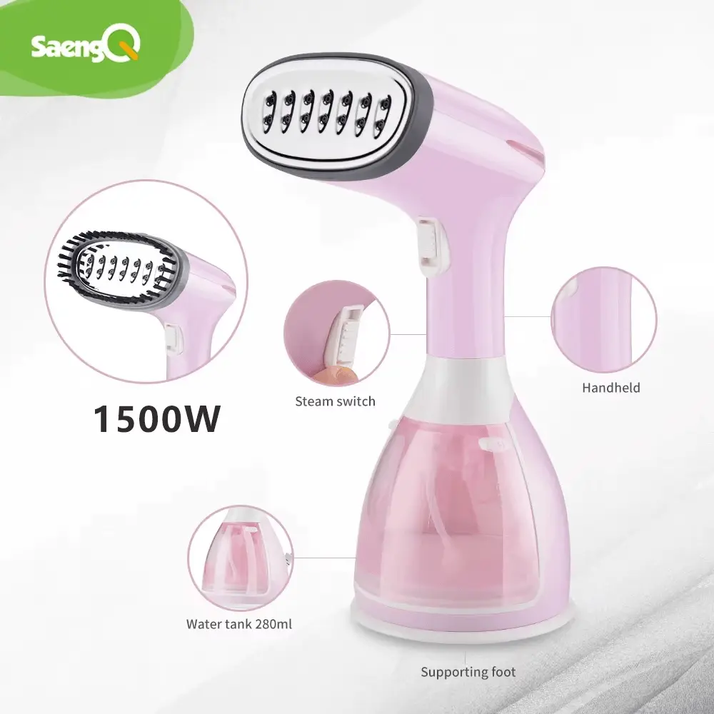 SaengQ 1500W handheld garment steamer with 280ml water tank for clothes